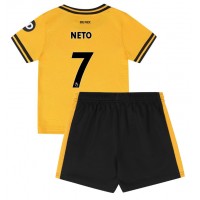 Camisa de Futebol Wolves Pedro Neto #7 Equipamento Principal Infantil 2024-25 Manga Curta (+ Calças curtas)